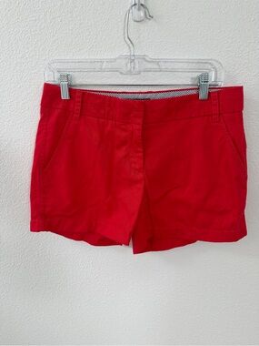 J. Crew bright red chino shorts